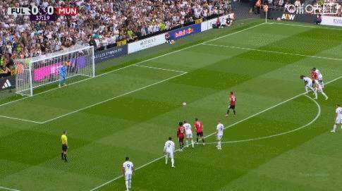 半场:曼联0-0富勒姆,巴锡送点B费失点库尼亚中柱