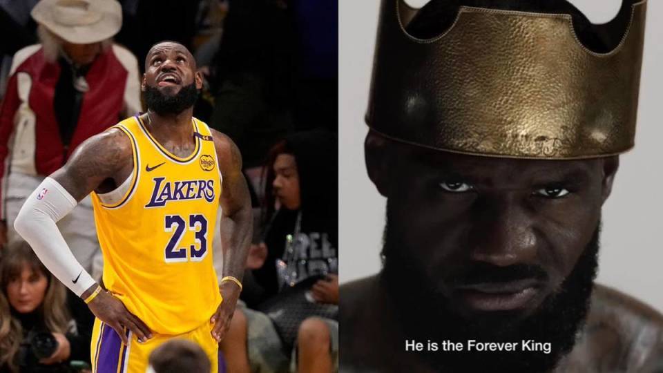 詹姆斯32秒广告惹争议！自戴皇冠遭讽刺像汉堡王